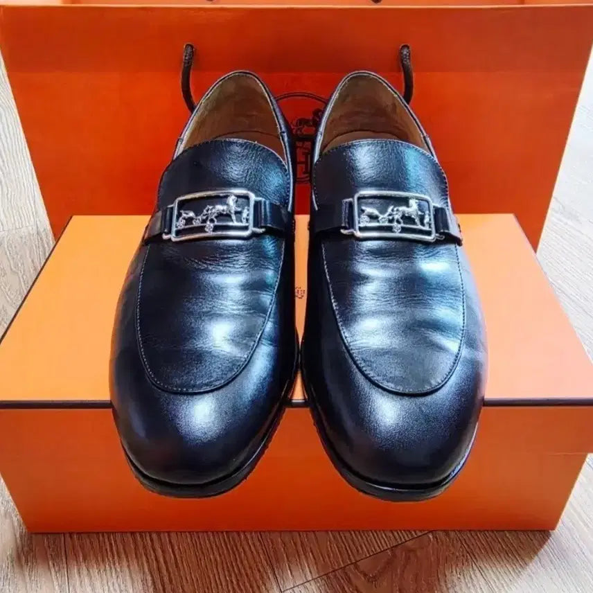 [BUNJANG] Hermes Loafers Black Men&