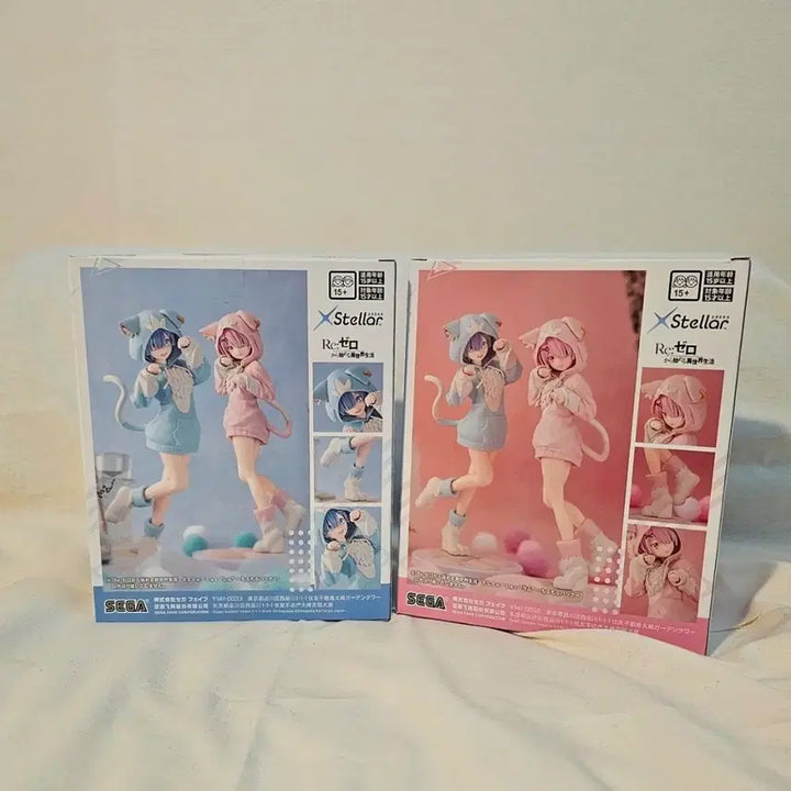 [BUNJANG] Re:Zero Ram &amp; Rem Mofumofu Figure Set (Sealed) / [미개봉]리제로부터시작하는이세계생활  렘, 람 모후모후 피규어 2세트
