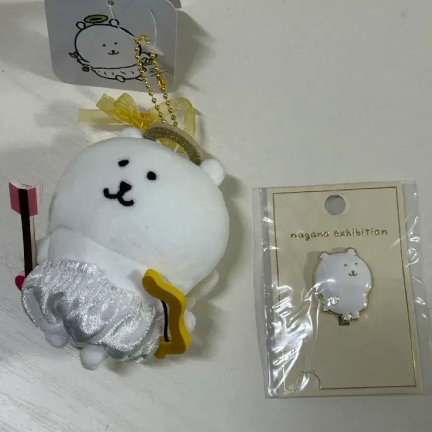 [BUNJANG] Nongdamgom Angel Bear Bundle Set with Metal Badge / 농담곰 천사곰 + 금속뱃지 일괄