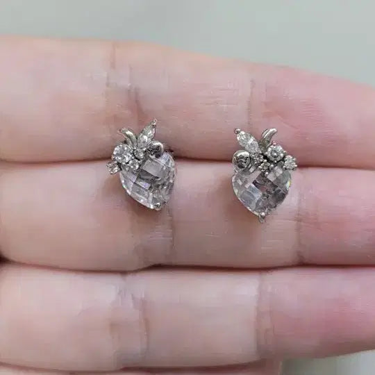 [BUNJANG] J.ESTINA Silver Crystal Earrings / 제이에스티나 실버 귀걸이
