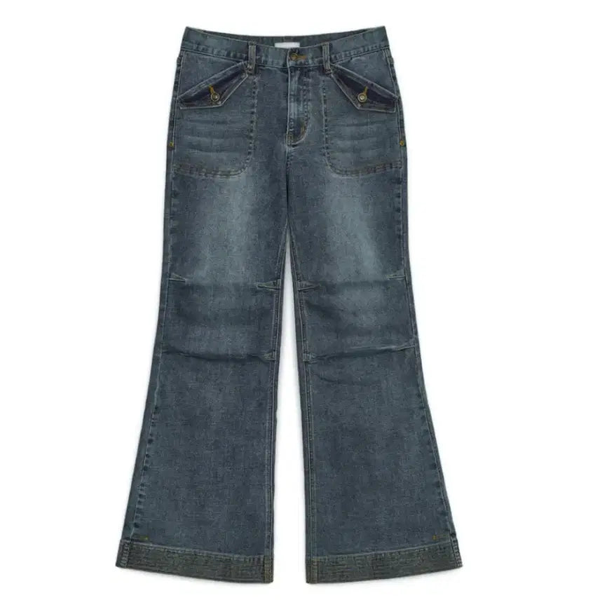 [BUNJANG] Hug Your Skin Semi Bootcut Denim Pants Blue Denim / 허그유어스킨 세미 부츠컷 데님 팬츠 블루데님