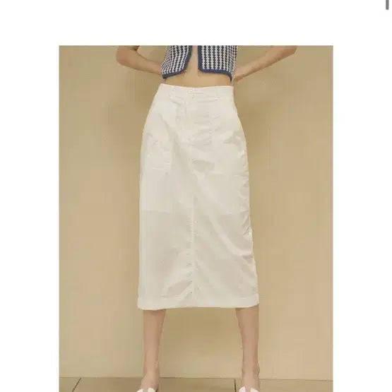 [BUNJANG] Siyaju Nylon Fatigue Skirt White S / 시야쥬 나일론 퍼티그 스커트 화이트 s