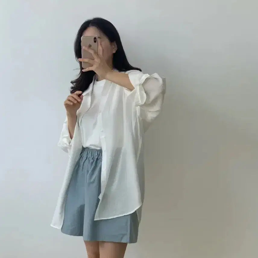 [SOLD OUT] 여름 루즈핏 셔츠 화이트