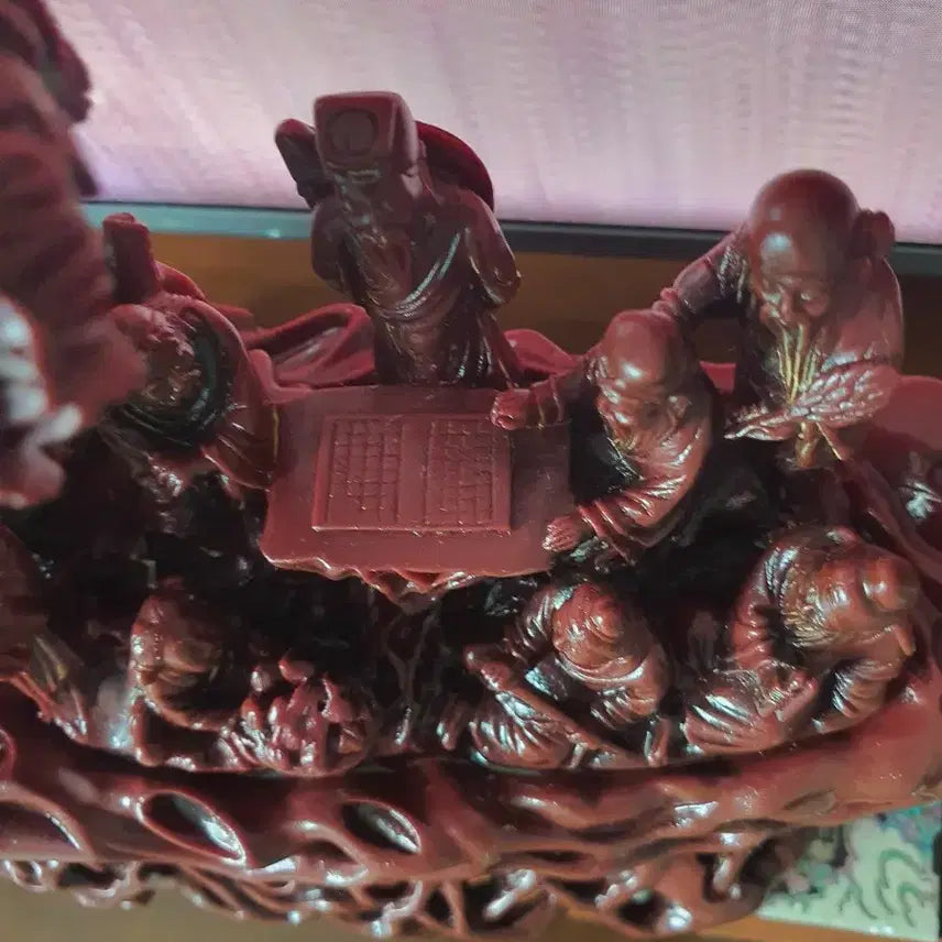 [BUNJANG] Korean Antique Artwork - Gods Playing Go (Jade Stone Material) / 신선들의 바둑 . ( 옥돌과 같은 )