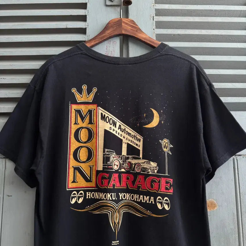 [BUNJANG] Moon Eyes Yokohama Printing T-Shirt / [L]Moon Eyes 문 개러지 요코하마 프린팅 티셔츠