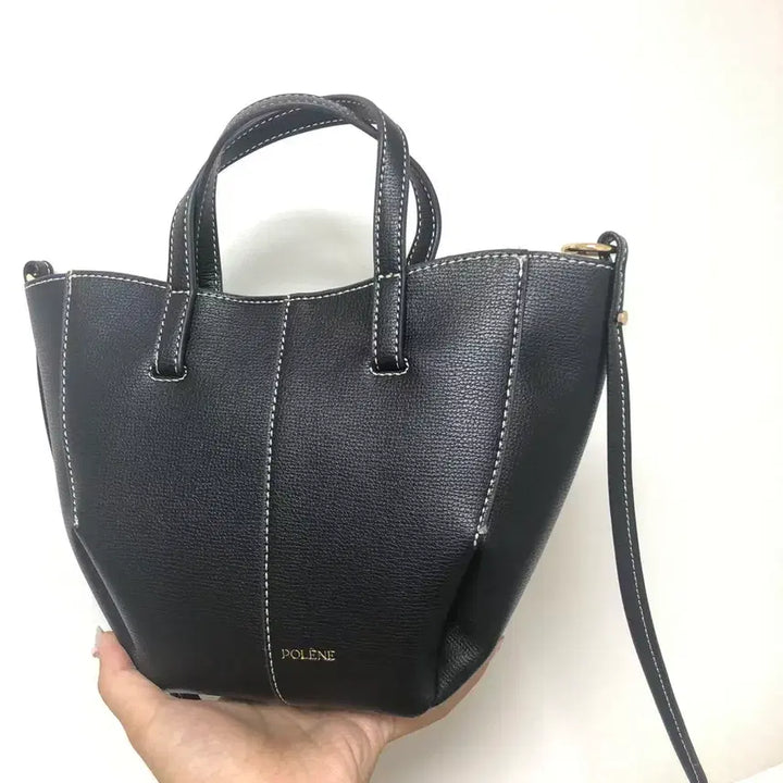 [BUNJANG] Polène Tonca Nano Textured Leather Tote Bag / 당일배송) 폴렌느 심 토트 나노 블랙 텍스처드