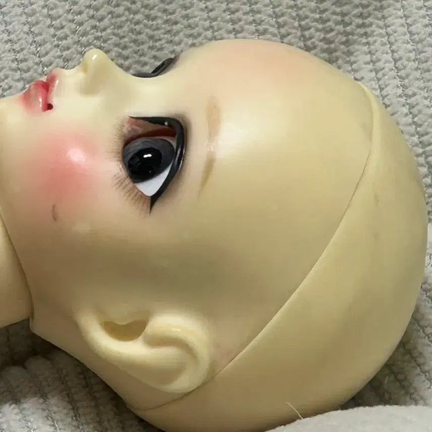 [BUNJANG] Vintage Ball-Jointed Doll with Purple Checkered Dress / 오래된 구체관절인형 팝니다