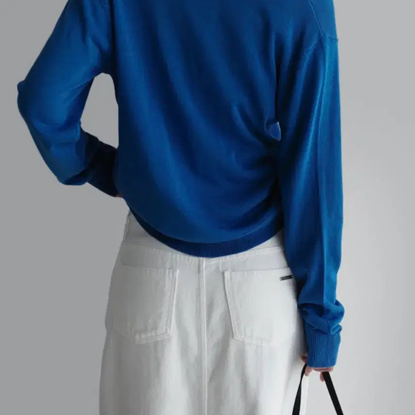 [BUNJANG] LaRoom Water Linen Cardigan Blue / 라룸 워터린넨가디건 블루 미착용 새상품