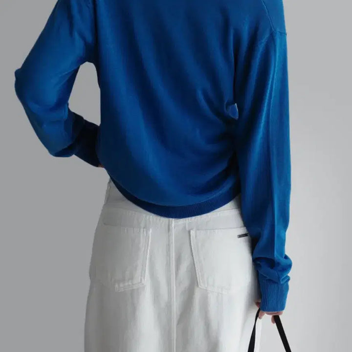 [BUNJANG] LaRoom Water Linen Cardigan Blue / 라룸 워터린넨가디건 블루 미착용 새상품