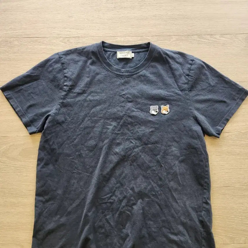 [BUNJANG] Maison Kitsuné Double Fox Head Short Sleeve T-Shirt Navy L / 메종키츠네 더블 폭스 헤드 반팔티 네이비 L