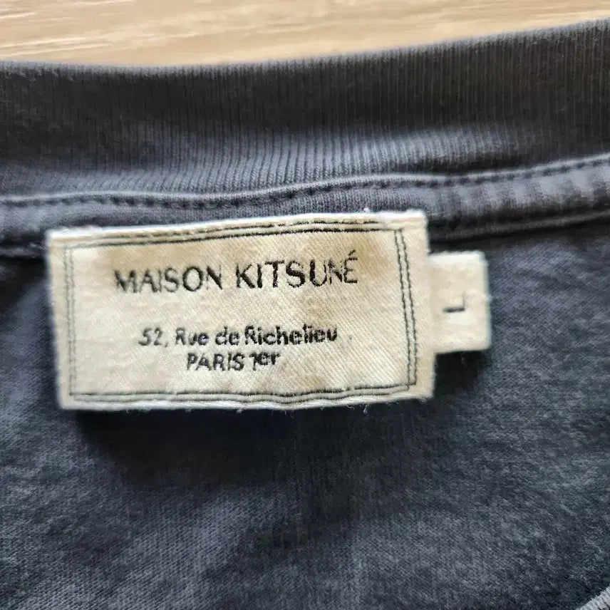 [BUNJANG] Maison Kitsuné Double Fox Head Short Sleeve T-Shirt Navy L / 메종키츠네 더블 폭스 헤드 반팔티 네이비 L