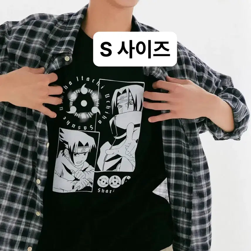 [BUNJANG] SPAO Naruto Uchiha Sasuke Itachi Short Sleeve T-Shirt Size S / 스파오 팝업 나루토 팝업 우치하 사스케 이타치 반팔 티셔츠 S사이즈