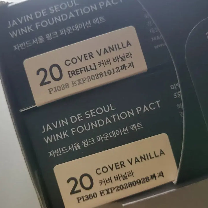 [BUNJANG] Javin De Seoul Wink Cushion Foundation Pact (No. 20 Cover Vanilla) - New Product + Refill / (새상품/본품+리필) 자빈드서울 윙크 쿠션 파운데이션 팩트 20호