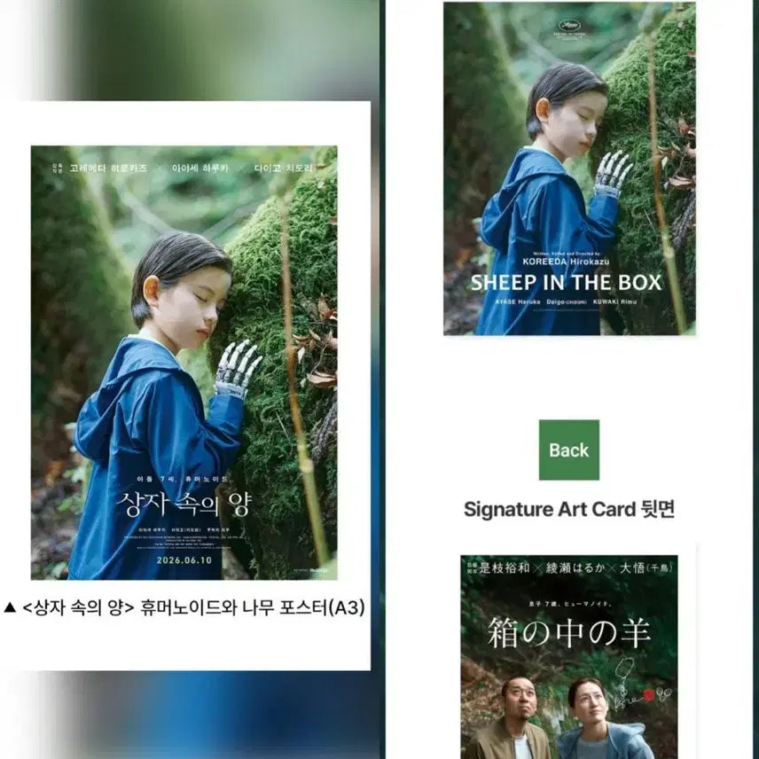 [SOLD OUT] 2개 일괄) 아트카드+포스터 상자속의 양