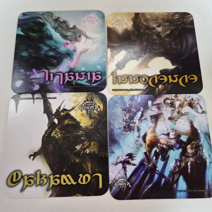 [BUNJANG] Final Fantasy XIV Eorzea Cafe Coaster Set (4 Types) / [세트] 에오르제아 카페 코스터 파이널 판타지14 파판14 파판 에오카페