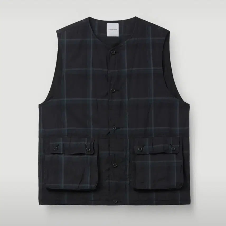 [BUNJANG] Sage De Cre Organic Cotton Madras Pigment Work Vest / SAGE DE CRET 오가닉 워크 베스트