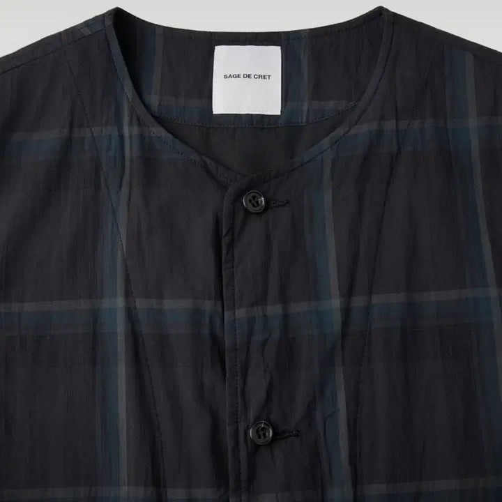 [BUNJANG] Sage De Cre Organic Cotton Madras Pigment Work Vest / SAGE DE CRET 오가닉 워크 베스트