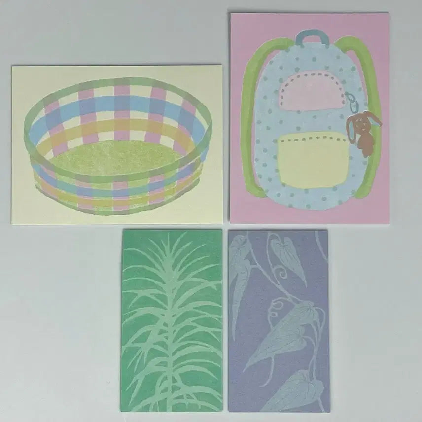 [BUNJANG] Greeny Everyday Oh Young-cha 4 Types Memo Pad Set / *4종세트*그리니에브리데이 오와영 떡메 떡메띵