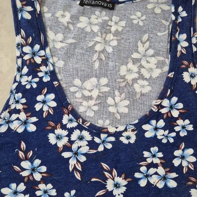 [BUNJANG] Terranova Blue Lace Trim Sleeveless Top XS / 테라노바(terranova) 나시탑