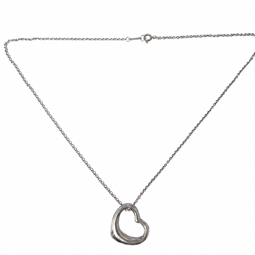 [BUNJANG] Tiffany &amp; Co. Sterling Silver 22mm Open Heart Pendant Necklace / [A급/정품] 티파니앤코 오픈하트 목걸이 실버 22mm