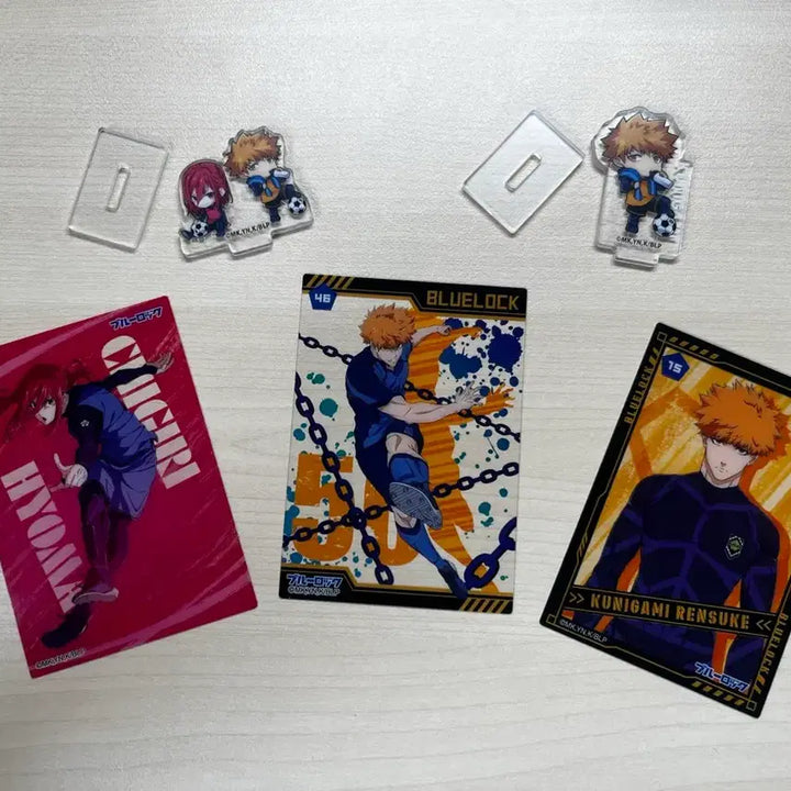 [BUNJANG] Blue Lock Chigiri x Kunigami Acrylic Stand Set (2 Types) + Cards (3 Types) / 블루록! (치기리 x 쿠니가미) 아크릴 스탠드 2종 + 카드 3종