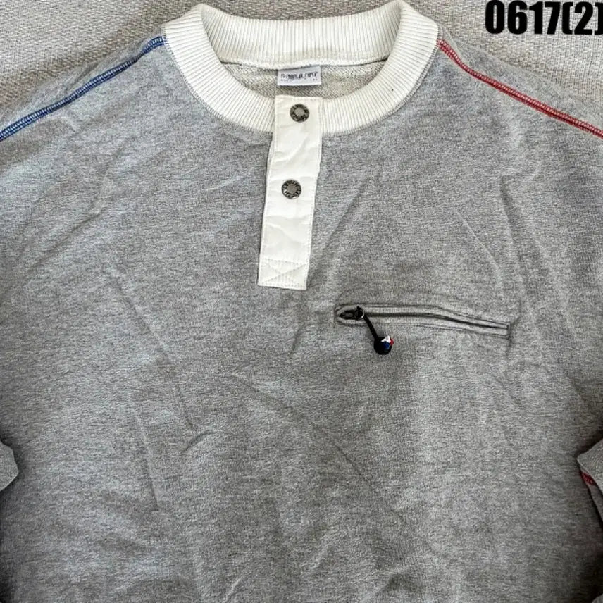 [BUNJANG] Millet Sweatshirt Grey Color Block Size 95 / 밀레 맨투맨 그레이 배색 포인트 95 0617