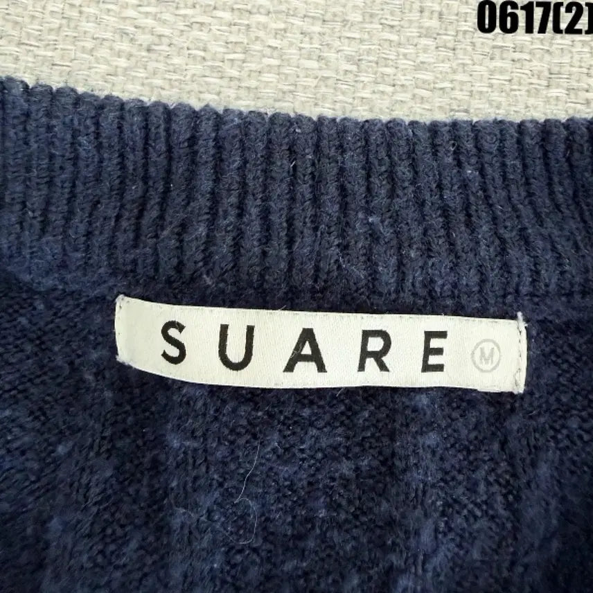 [BUNJANG] SUARE Cable Knit Navy 0617 / SUARE 케이블 니트 네이비 0617