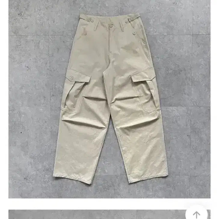 [BUNJANG] Heinana Chino Cropped Pocket Pintuck Big Cargo Wide Pants / 에이블리 헤이나나 치노 캥크링 포켓 핀턱 빅카고 와이드팬츠 카고팬츠