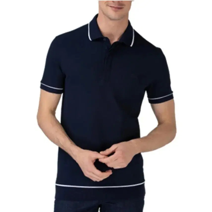 [BUNJANG] Lacoste Color-Block Short-Sleeve Polo Shirt Navy/White M / 라코스테 카라티 네이비 화이트 배색M