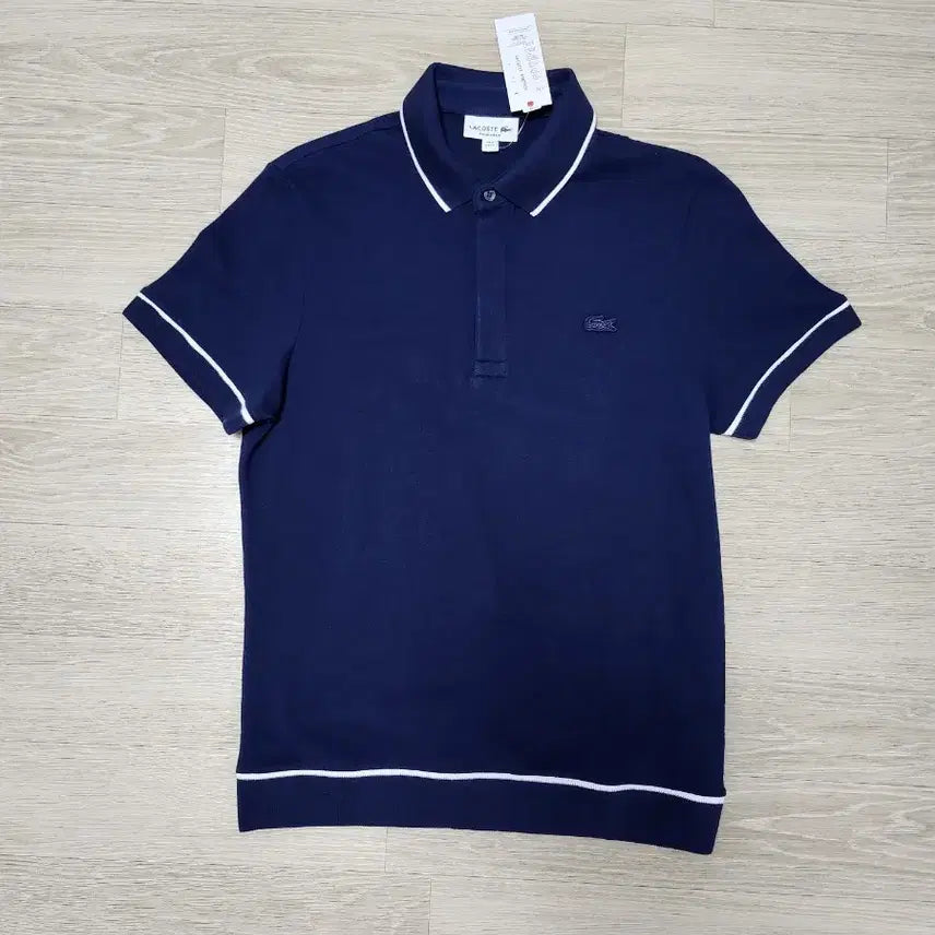 [BUNJANG] Lacoste Color-Block Short-Sleeve Polo Shirt Navy/White M / 라코스테 카라티 네이비 화이트 배색M