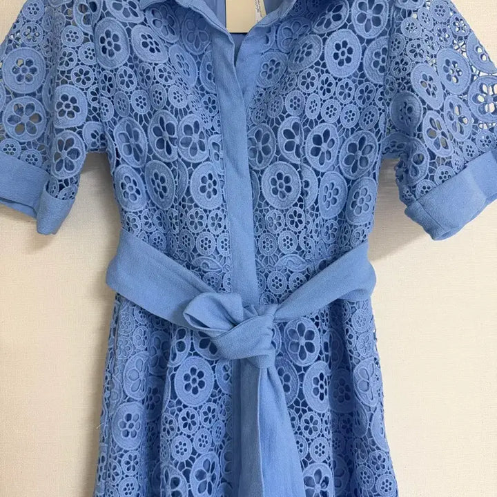 [BUNJANG] Maje Lace Belt Dress / (새상품)마쥬 레이스 벨트 원피스
