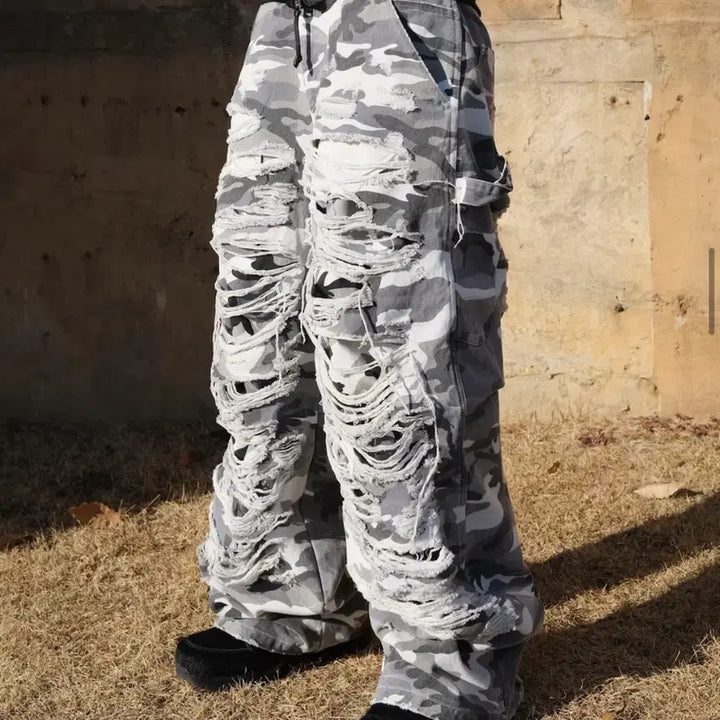 [BUNJANG] Emosstance Club White Camo Pants Size 2 / [2] 에모스탠스클럽 화이트 카모 팬츠