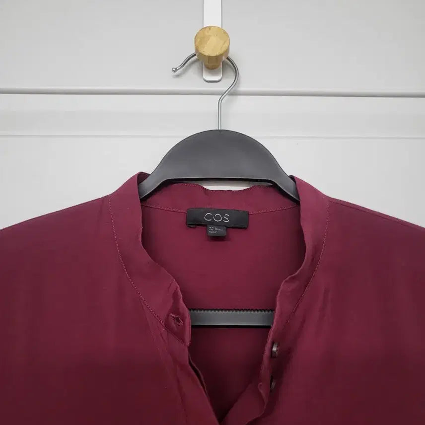 [BUNJANG] COS Wine Red Frill Midi Dress / COS 와인색 프릴 원피스