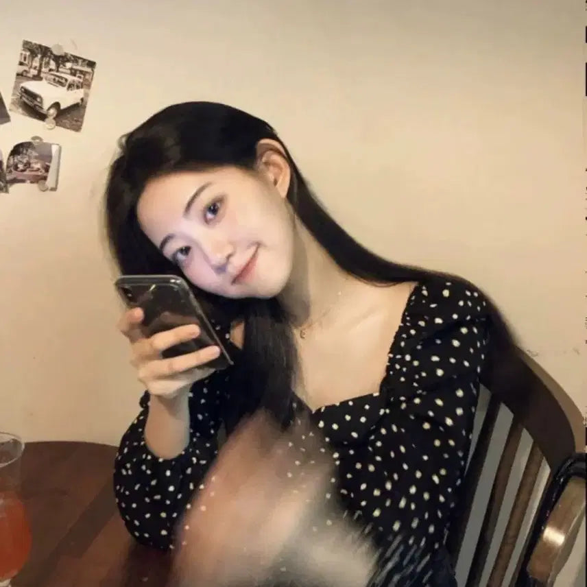 [BUNJANG] Dot Puff Sleeve Long Sleeve Blouse Black / 도트 퍼프 여리핏 긴팔 블라우스 블랙