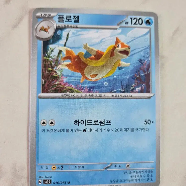 [BUNJANG] Pokemon Card Floatzel Hydro Pump / 포켓몬카드 플로젤 하이드로펌프