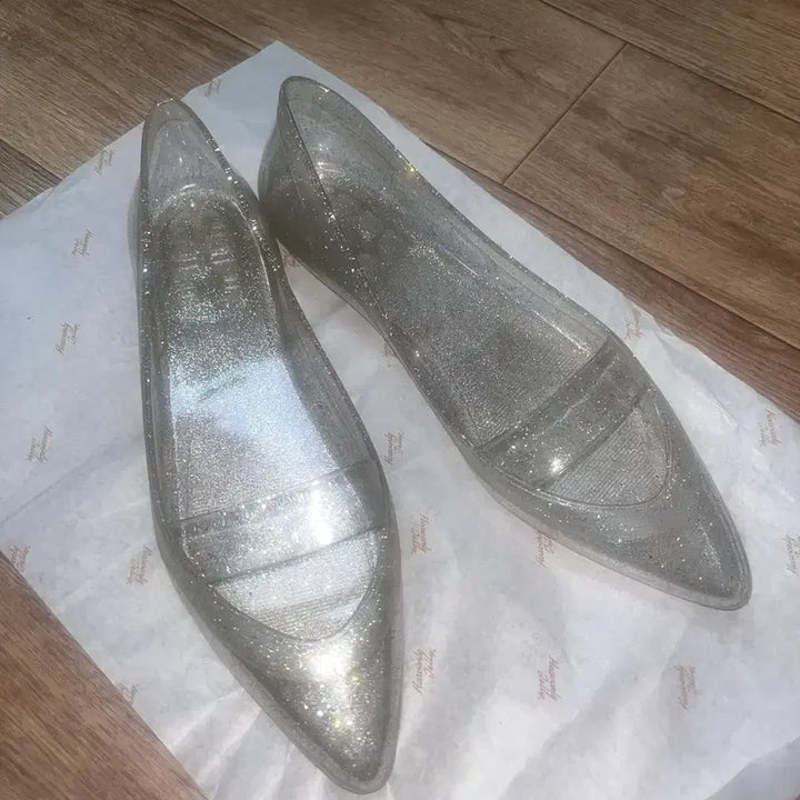 [BUNJANG] Heavenly Jelly Slick Glitter Silver Shoes (240) / 헤븐리젤리 슬릭 글리터 실버 240