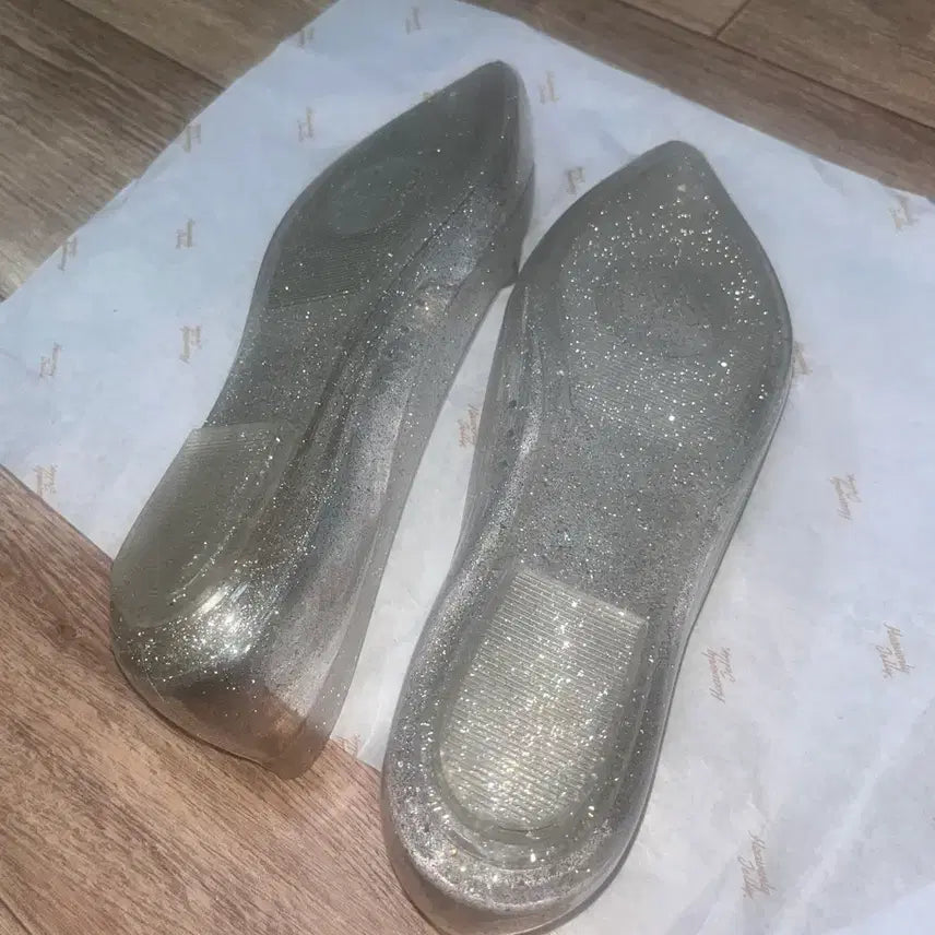 [BUNJANG] Heavenly Jelly Slick Glitter Silver Shoes (240) / 헤븐리젤리 슬릭 글리터 실버 240