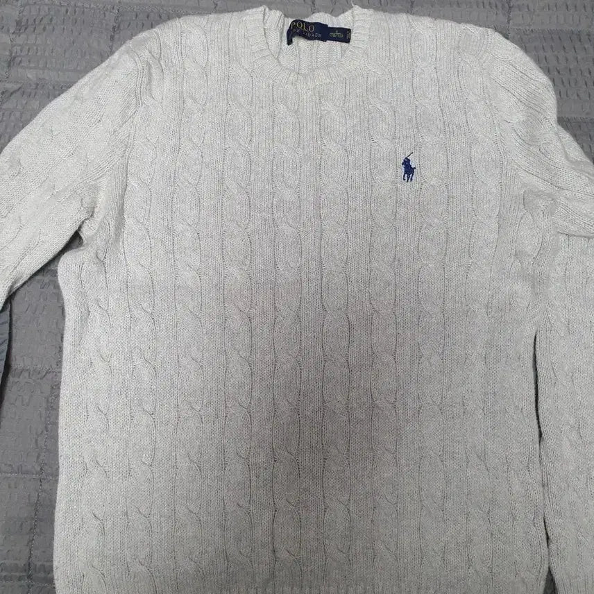 [SOLD OUT] 폴로 랄프로렌 케이블 니트 라이트 그레이 S