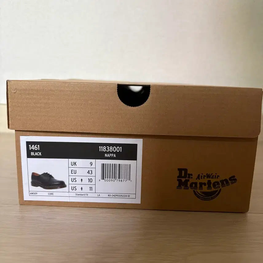 [BUNJANG] Dr. Martens 1461 Nappa Black UK 8 / (새제품,280) 닥터마틴 1461 나파 블랙 uk8