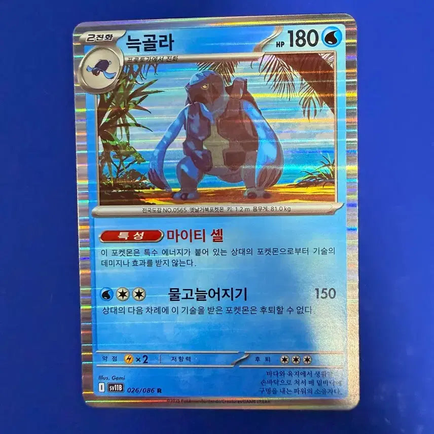 [SOLD OUT] 포켓몬카드 늑골라 홀로 카드