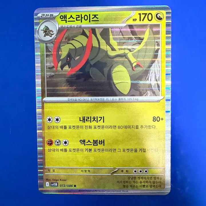 [BUNJANG] Pokemon Card Axew Holo Card / 포켓몬카드 액스라이즈 홀로 카드