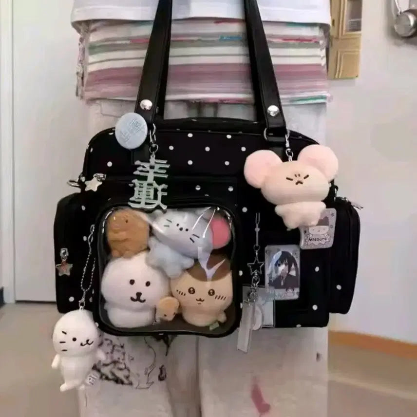 [BUNJANG] Transparent Pocket Ita Bag with Star Charms / 이타백