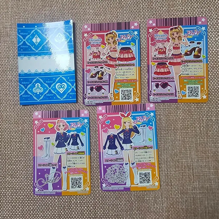 [BUNJANG] Aikatsu Akari Hoshimiya V-Square Acrylic Stand &amp; Trading Card Set / 아이엠스타 아카리 하늘 브이스퀘어 아크릴 맥도날드 스타라이트 교복 카드