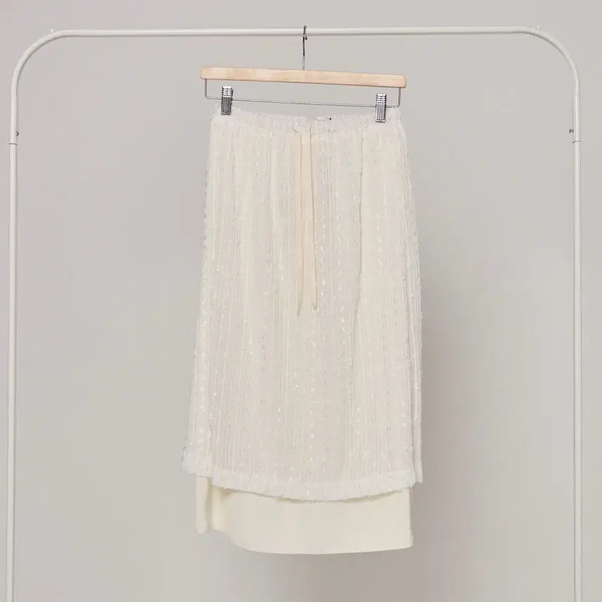 [BUNJANG] AMONG Floral H-Line Skirt Ivory S / (새상품) 어몽 플로랄 H라인 스커트 S 아이보리