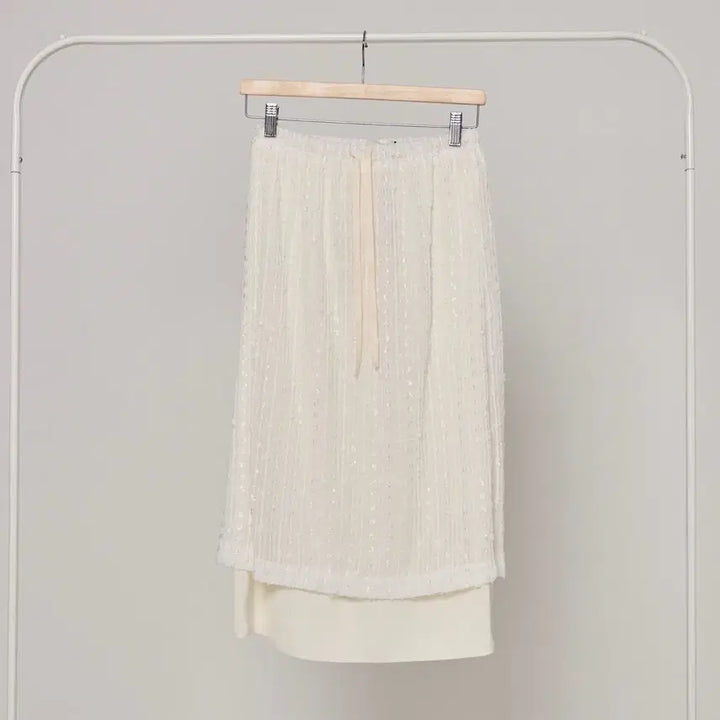 [BUNJANG] AMONG Floral H-Line Skirt Ivory S / (새상품) 어몽 플로랄 H라인 스커트 S 아이보리