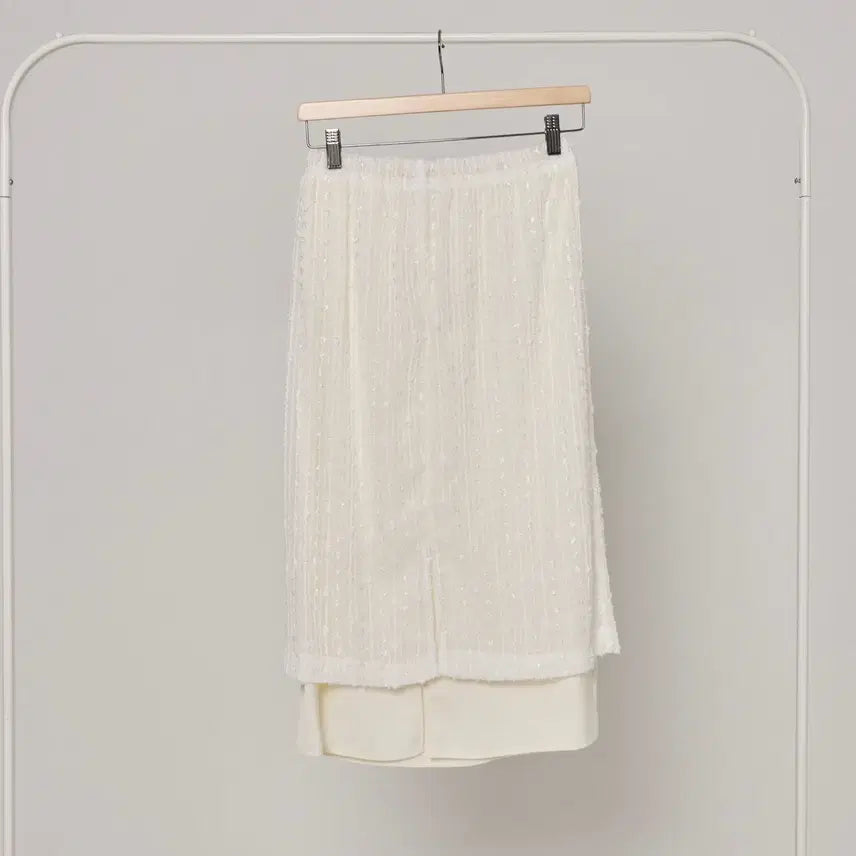 [BUNJANG] AMONG Floral H-Line Skirt Ivory S / (새상품) 어몽 플로랄 H라인 스커트 S 아이보리