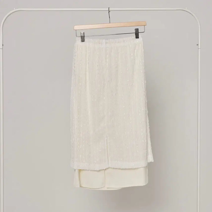 [BUNJANG] AMONG Floral H-Line Skirt Ivory S / (새상품) 어몽 플로랄 H라인 스커트 S 아이보리