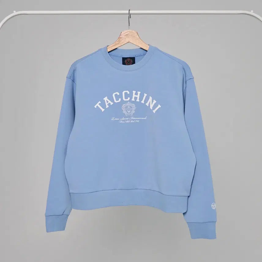 [BUNJANG] Sergio Tacchini W Kushlite Graphic Sweatshirt Sky Blue S / (새상품) 세르지오타키니 W 쿠쉬라이트 그래픽 맨투맨 S 블루