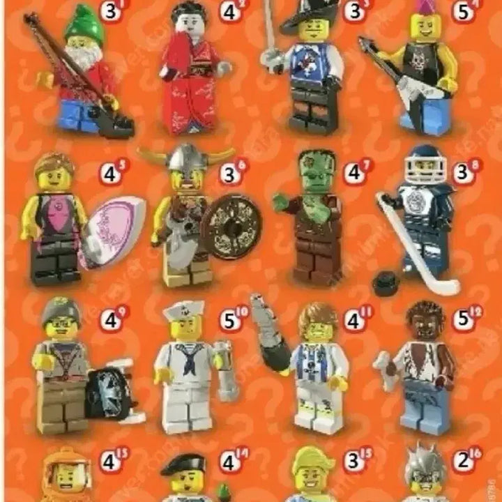 [BUNJANG] Lego Minifigures Series 4 Complete Set / 레고 미니피규어 4 시리즈. 8804 전종