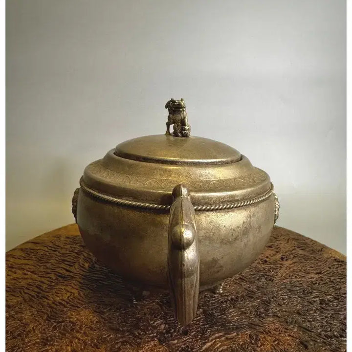 [BUNJANG] Antique Sterling Silver Chinese Tea Caddy - Circa 100 Years Old / ㅏ앤티크 은 차호